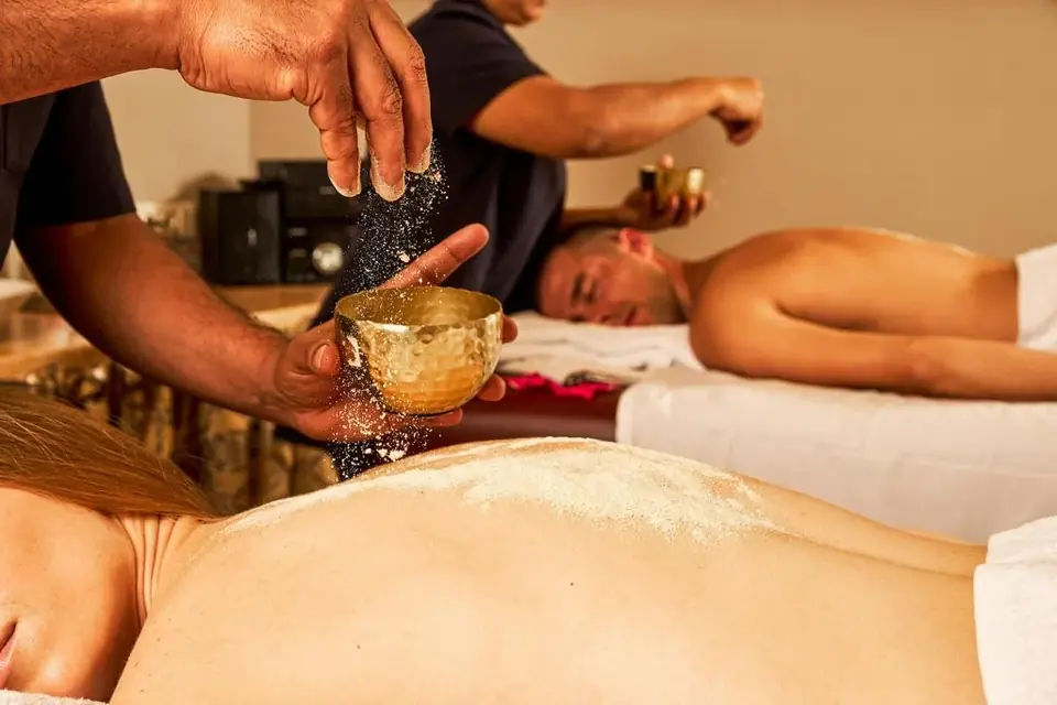 An Ayurvedic powder massage, BelleVue Riverside Villa, Kozhikode
