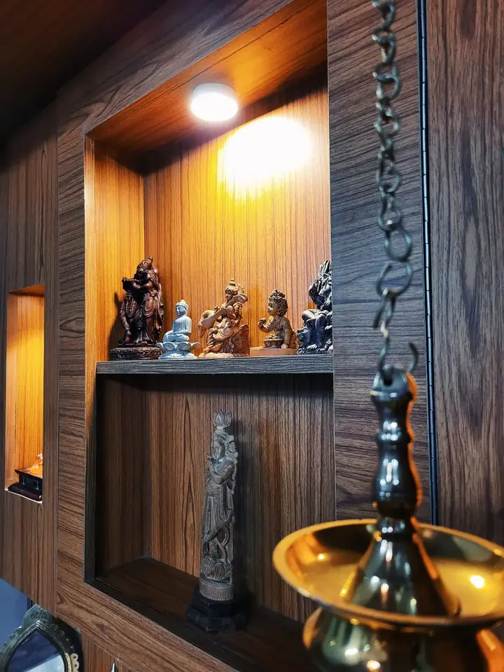A traditional brass lamp, BelleVue Riverside Villa, Kozhikode