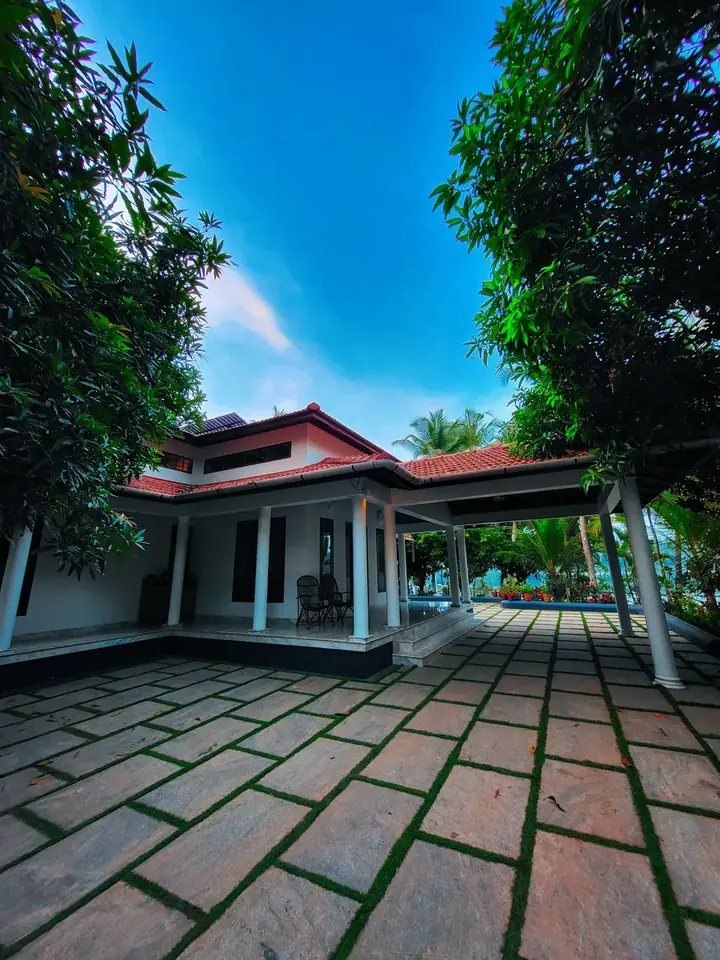 Courtyard in the morning, BelleVue Riverside Villa, Kozhikode