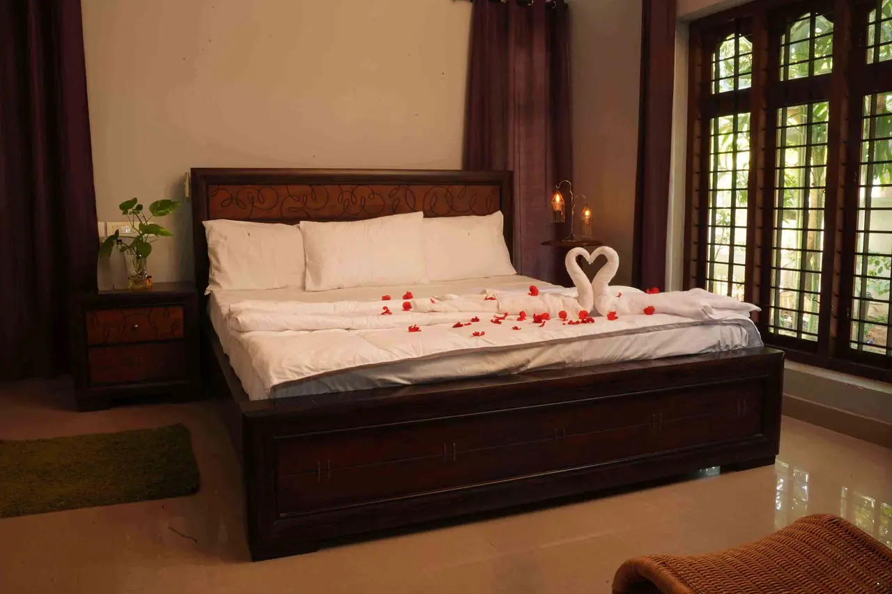Set up for a celebration, BelleVue Riverside Villa, Kozhikode