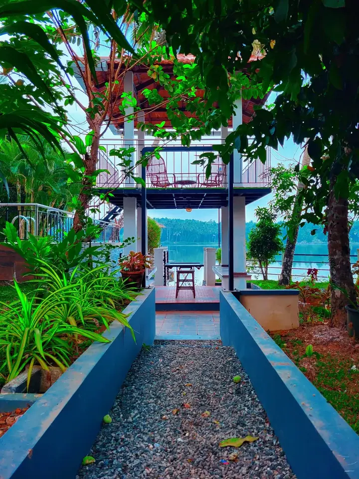 The walkway to the river, BelleVue Riverside Villa, Kozhikode