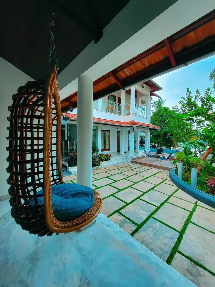 View from the swing, BelleVue Riverside Villa, Kozhikode