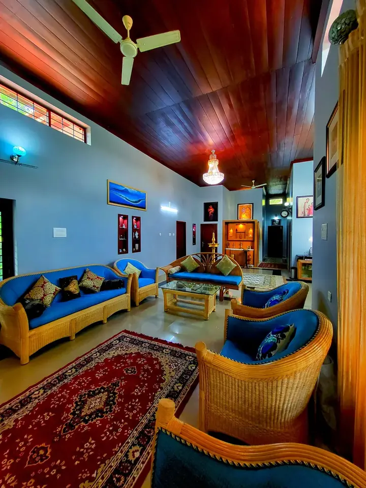 The living room, BelleVue Riverside Villa, Kozhikode