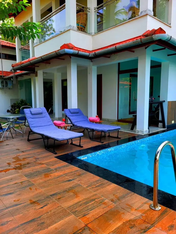 The pool deck, BelleVue Riverside Villa, Kozhikode