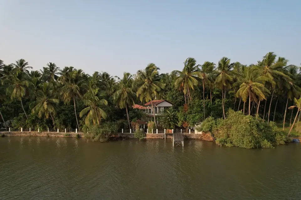 BelleVue seen from the river, BelleVue Riverside Villa, Kozhikode